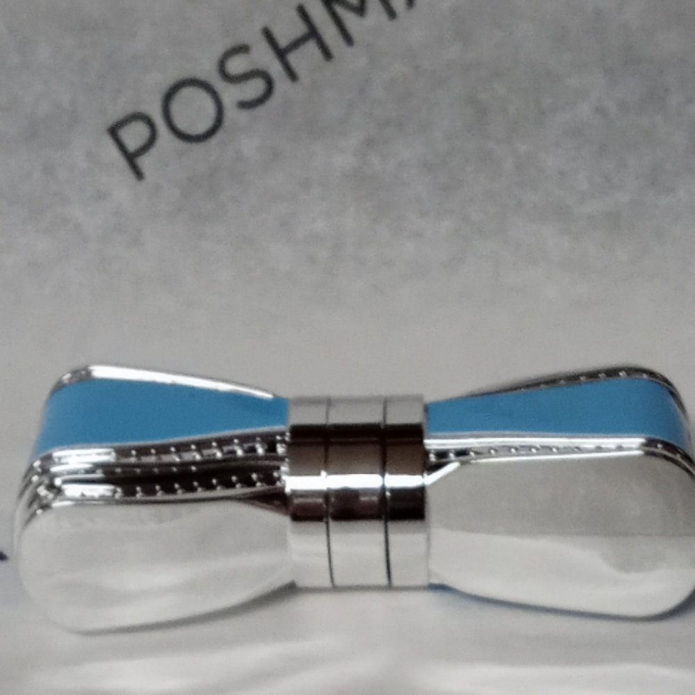 Handcrafted Mint Flavor Lip Balm Cute Bow Case Blue Sliver - Picture 6 of 7
